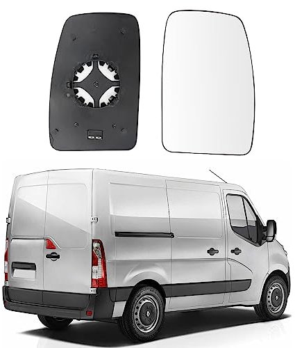 Verre de Rétroviseur Remplacement pour Renault Master 2010-2021, Verre de Recul Miroir compatible with Opel Movano B(II), Rétroviseur Extérieur Réglable Adapté compatible with Nissan NV400 (Droite)