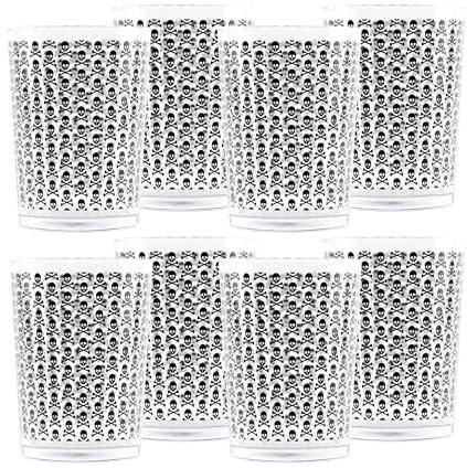 Scalpers - Set de 8 Vasos de Sidra - Elegantes y Contemporáneos - Apto para lavavajillas, Cristal, Transparente