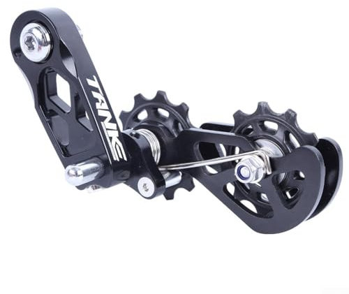 Zoegneer Fahrrad-Geschwindigkeits-Umwerfer, effektive leichte Aluminiumlegierung Hinterrad, Einzelkettenspanner für Mountainbike, Rennrad (schwarz)