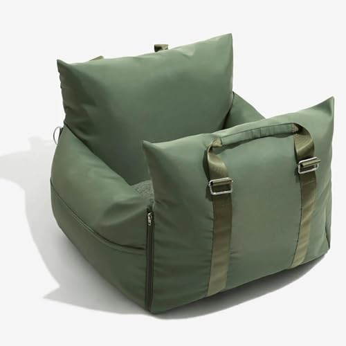 Hunde Autositz für Mittlere Hunde，Autositz for Hunde, Tasche Wasserdicht – Welpen-Autositz – Hundebett for Auto – Haustier-Autositz – Haustier-Reisebett for Auto – Vordersitz-Hunde-Autositz – Kleiner