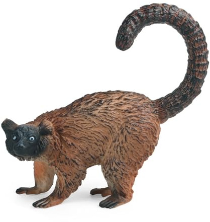 JOKFEICE Tierfiguren: realistischer schwarzer Amerikanischer Lemur, Feengarten-Zubehör, Lernspielzeug für Weihnachten & Geburtstag, Tortenaufsatz für Kinder