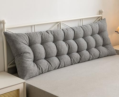 Bett Kopfteil Kissen Entfernbar Weiches Komfortables Rückenkissen Bett 60/80/140/150/120/180/200cm Lesen Kissen Kopfteil Gepolstert Bett Rückenlehne Waschbar Betten Sofa Rückenpolster ( Color : #1 , S