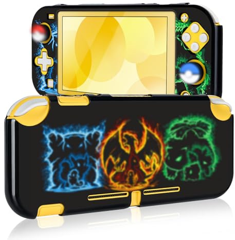DLseego Coque Switch Lite,Housse de Protection pour Switch Lite et TPU Souple Protection Switch Lite Anti-Griffes et Anti-Chocs,avec 2 Capuchon pour Poignée de Pouce en Silicone,Elfes