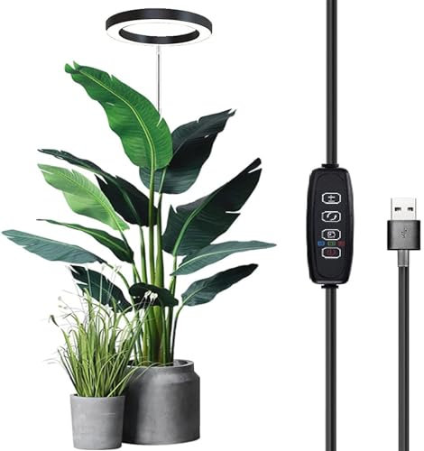 Ailgely Pflanzenlampe LED, Pflanzenwachstumslicht Stehlampe Vollspektrum Pflanzenlicht für Zimmerpflanzen Sonnenlicht mit Zeitschaltuhr 3/9/12 Stunden für Große Kleine Pflanzen, 10 Helligkeit