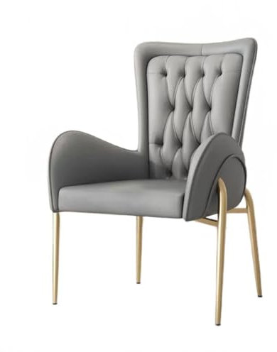 Aimeryup Loungesofa Armlehne Esszimmerstuhl aus Holz mit Rückenlehne, Stoffkissen, Sitz, Metallrahmen, Geschäft, 67 x 42 x 97 cm (Größe: 67 x 42 x 97 cm, Farbe: F)