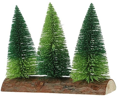 Cabilock Desktop-Dekorationen Mini Weihnachtsbaum Künstliche Weihnachtsbäume Stabile Holzbasis Für Zuhause Und Party