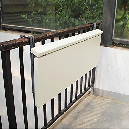 Stehtisch für den Außenbereich, Balkontisch aus Metall, Stehtisch für den Balkon für Geländer, anhebbarer, klappbarer Esstisch, an der Wand montierte Beistelltische für den Außenbereich, kla