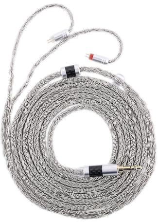 Linsoul Tripowin Zonie IEM Cable, 2m Long Earbud Cord, 16 Core Silver Plated Earphone Cable, in Ear Monitor Wire for Audiophile Musician (2Pin)