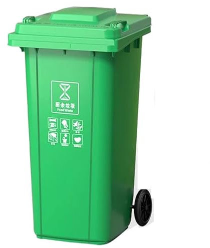 Bote Basura Plástico Con Ruedas For Garaje 80 L Bote Basura For Exteriores Con Tapa Cuerpo Engrosado Ruedas Reforzadas Contenedor Basura Industrial Móvil De Alta Resistencia, Fácil De Limpiar Y Mover