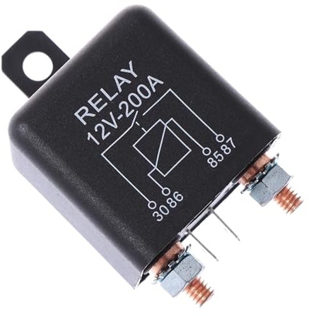 wclyQVUmd Relé de Carga Dividida/cabrestante de Alta Resistencia de 12 V y 200 A for Coche, Furgoneta, Barco, 4 Pines, Arranque de Alta Corriente for Coche y automóvil.
