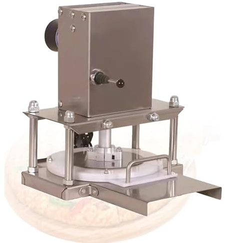 ENWEGEY Electric Pizza Dough Press Machine - Commercial Heavy-Duty Dough Roller Sheeter for Pizza Crusts, Pasta, Tortillas & Pastry - Electric Press for Pizza, Hand-held Cakes & Meatloaf 8.66in