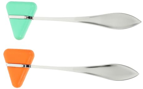PLAFOPE 2 Pezzi Martelli Diagnostici Medici con Impugnatura Ergonomica in Zinco Martello Triangolare per Esami Neurologici e Riflessi per Comfort e Controllo Ottimale Colore