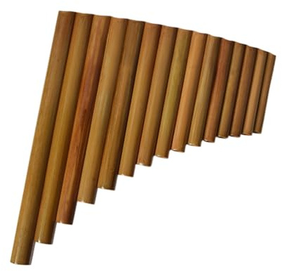 Panflöte Für Erwachsene Traditionelles Musikinstrument Panflöte 15 Rohr Bitter Bambus Professionelle(15 G)