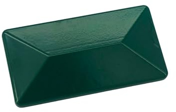 Pfostenkappe 60x40 ALU moosgrün mit Überstand für Standard Zaunpfosten RAL 6005