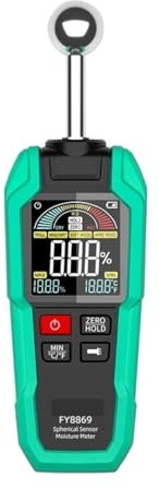 Getreide-Feuchtigkeitsmesser, Digitales Holzfeuchtemessgerät, zerstörungsfreies sphärisches Hygrometer, Aufzeichnung der Luftfeuchtigkeit, automatische Erkennung des Holzfeuchtedetektors