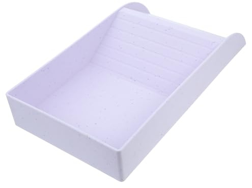 Veemoon Gamelle pour Reptiles en Abs Grosse Taille Couleur Marbre, Bassin de Baignade et Plateforme de Repos pour Tortues et Lézards, Accessoire Polyvalent pour Terrarium et Aquarium,