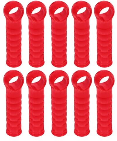 TEHAUX 10pcs Mop Handle End Cap Broom Handle Ergonomic Design Simple Installation Plastic Grips for Home Cleaning Tools Grip Tail Hanger
