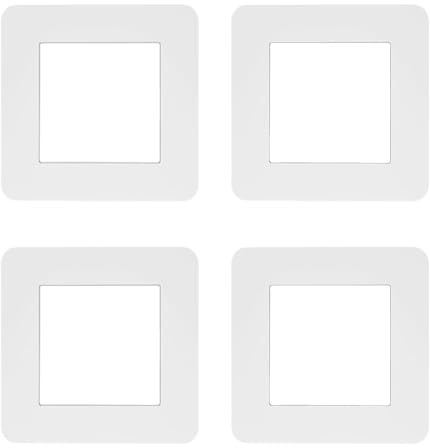 Light Switch Cover Plates, Lightswitch Surround White, 4pcs | 3.38 Inch Light Switch Covers, Self Adhesive Square Acrylic Light Switch Guard For Home Wall Switch Decoration
