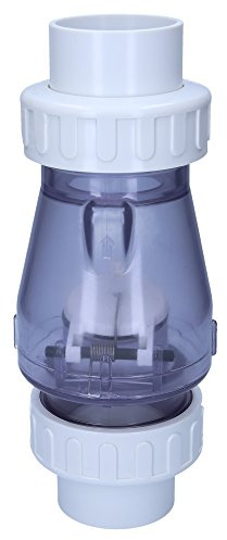 SL247 Rückschlagventil 63mm Schwimmbad, transparent, beidseitige Klebemuffe für 63mm