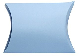 50 Stück Konfektschachtel-Boxen Kissen aus Kraft-Papier einfaches Do it yourself blau