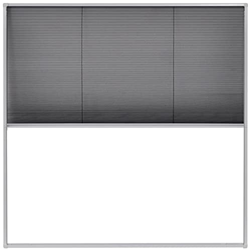 vidaXL Zanzariera Plissettata per Finestre in Alluminio 120x120 cm