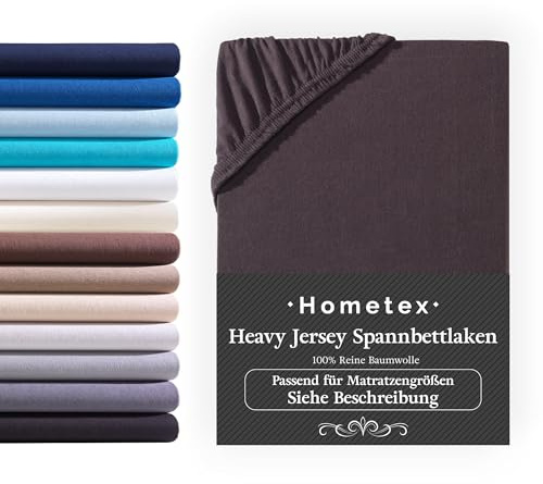 Exclusive Boxspringbett Spannbettlaken | Bettlaken für hohe Matratzen | Extra starker Stoff 160 g/m² | OEKO-TEX® MADE IN GREEN | 180-200x200-220 cm - Steghöhe 40 cm - Schokobraun