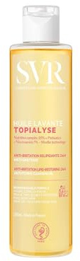SVR - Topialyse Huile Lavante - Huile nettoyante relipidante anti-grattage 24H - Pour peaux sèches à atopiques - Omégas 3-6-9, niacinamide, prébiotiques - 200ml