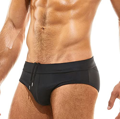 LikeJump Badbyxor för män boxare badshorts bra elasticitet för simning strand hav fritid dykning sport, G svart, M