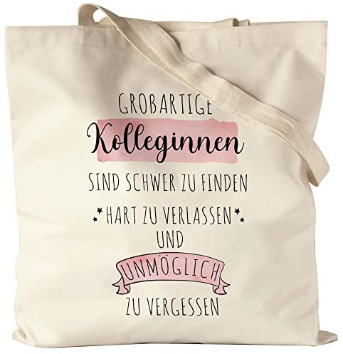 Hey!Print Großartige Kolleginnen Sind Schwer Zu Finden Jutebeutel Stoffbeutel Canvas Dankeschön Geschenk Hart Zu Vergessen