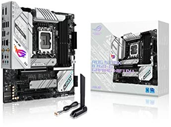 ASUS ROG STRIX B760-G GAMING WIFI D4 – Carte mère gaming Intel B760 LGA 1700 mATX (DDR4, 12 + 1 DrMOS, PCIe 5.0, 2 x PCIe 4.0 M.2, WiFi 6E, Ethernet 2.5G, USB 3.2 Gen 2x2 Type-C, Aura Sync RGB)