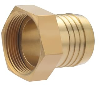 Racor de transición de latón PE Ø50 x rosca hembra 11/2 con tuerca loca | Ideal para instalaciones de agua y riego | Conexión segura, resistente y fácil de instalar | QUICK PLOMBERIE