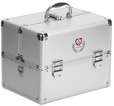 Nisorpa 3-lagige große verschließbare Medizin-Aufbewahrungsbox, tragbarer Erste-Hilfe-Aufbewahrungsbehälter mit Schultergurt, doppelt offen, für Zuhause und Reisen, 30 x 21 x 24 cm, Medikamente nicht