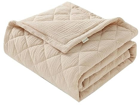 Coperta per Neonati in Cotone - Morbida, Traspirante e Leggera per Culle e Passeggini - Trapunta Ideale per Biancheria da Letto Bambini
