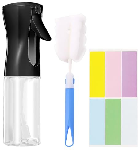 MAXQUU 1 Piece Premium Oil Spray Bottle Set, Including Glass Oil Bottle, Brush and Sticker, Cooking Oil Bottle for Air Fryer and Cooking, Olive Oil Sprayer, Vinegar Sprayer and More