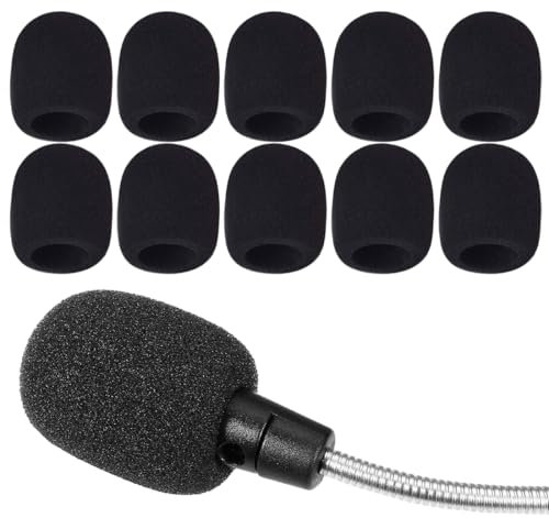 10 Stück Mikrofon Windschutz，8×22×30mm (Schwarz)，Popschutz Mikrofon,Lavalier Windschutz,Mini-Mikrofon Headset Windschutzscheibe,für Klein Mikrofon,Lavalier-Kopfhörer
