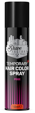 THE SHAVE FACTORY Temporäres Haarspray – Pink 150ml – Auswaschbares Haarspray für Jungen & Mädchen – Kinderfreundliche Temporäre Haarfarbe für Cosplay, Partys & Verkleidungen