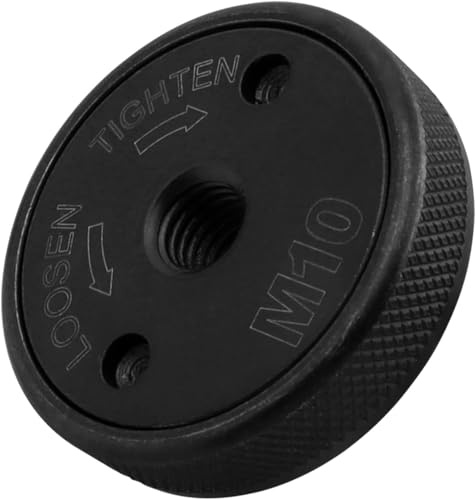 Bestgle M10 Schnellspannmutter, Spannmutter für alle Winkelschleifer von AEG, Black & Decker, Dewalt, Flex, Hitachi, Metabo, Makita etc, Schwarz