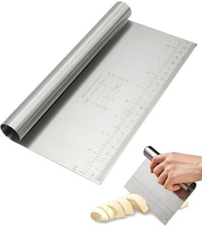 KGDUYC 1 PCS Tagliapasta PRO in Acciaio Inox lucidato a Specchio con Scala Graduata, Multiuso, per Torte, tagliapizza, Pane, tagliapizza, taglierina