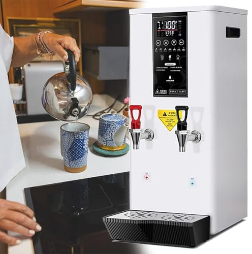 GESAIDES Dispensador de Agua Caliente Comercial con Calentamiento por Pasos, Dispensador de Caldera de Agua Caliente, Caldera de Agua Eléctrica, Máquina de Agua Hirviendo Comercial, para Hotel,White