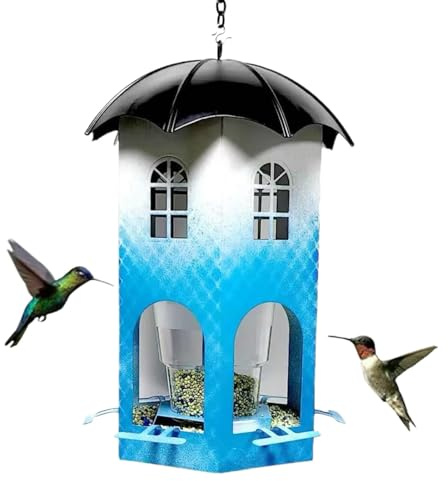 Vogelfutterspender, Eichhörnchen, robust, aus Metall, Futterstation für den Außenbereich, wetterfest, für Kinder