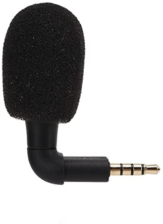 ACOGEDO Mini Omni Omni Directionnel de 3,5 Mm Jack Microphone avec Radio Surround à 360 ° | Micro Audio Portable pour Smartphone | Clamp/Holder de Cravate Lavalier Compact