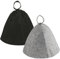 HexinYigjly 2 PcsSauna Hats, Felt Sauna Cap for Women and Men Vaporarium Hat, Steam Bath Hat, Felt Bath Cap, Unisex Bathroom Home Sauna Accessories(Black, Grey)