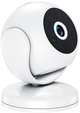 Vocdikficy Telecamera IP Wireless per Interni con Zoom Digitale 3X e Rilevamento Umano Tramite Intelligenza Artificiale, Visione Notturna, Sorveglianza di Sicurezza per Bambini