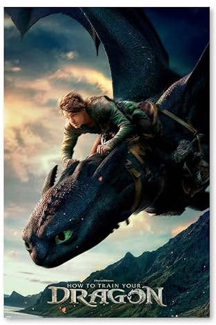 Close Up Drachenzähmen leicht gemacht Live-Action Movie Poster – Hicks im Heldenporträt – Episches Film-Wandbild 61 × 91,5 cm – Abenteurer-Deko für Fans
