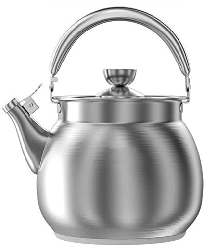 QUSYZD Cafetière à percolateur en Acier Inoxydable, Bouilloire bouillante de Grande capacité de 5,5 L, Bouilloire bouillante pour cuisinière à Induction, Bouilloire sifflante, cafetièr,