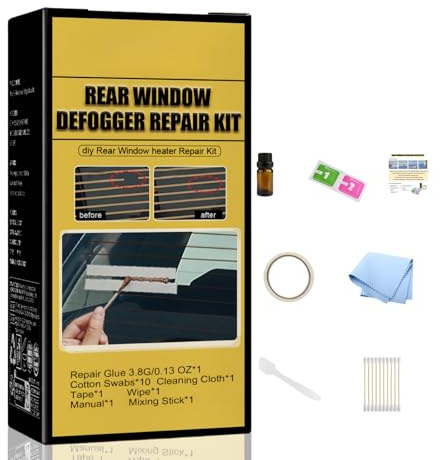 Rear Window Defogger Repair Kit,Heated Rear Window Repair Kit,Windshield Rear Window Repair Tools,Car Defroster Repair Kit,Windshield Repairs Kits,Car Repair Kit for Scratches & Broken Grid Lines