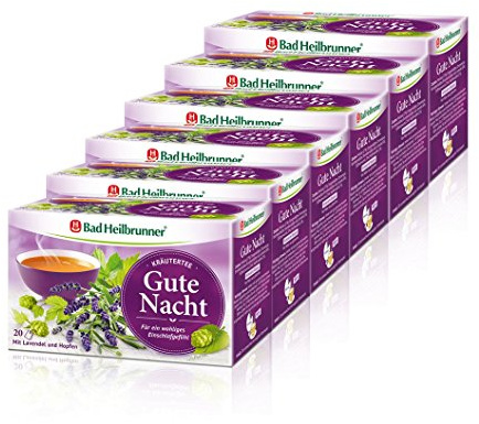 Bad Heilbrunner Gute Nacht Tee im Filterbeutel, 6er Pack (6 x 20 Filterbeutel)