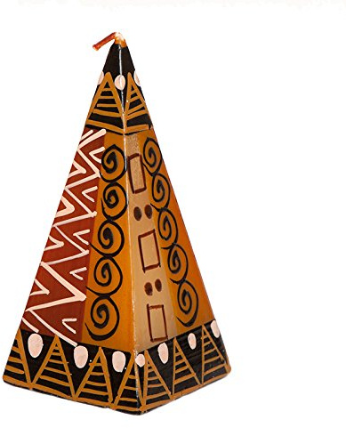 Kapula Pyramide Kerze Ebenholz und Elfenbein Design '5 x 11 cm