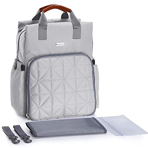 SONARIN Wasserdicht Multifunktions Baby Wickelrucksack Wickeltasche mit Wickelunterlage,Kinderwagen Riemen,Laptop stoßsichere Tasche,Flasche Isolierte Taschen,Große Kapazität,Waschmaschinenfest