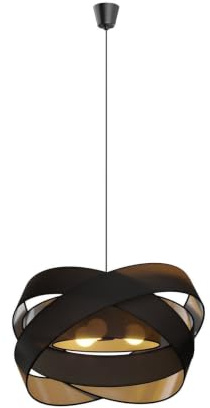 Lindby Pendelleuchte Simaria (Modern) in Schwarz aus Textil (3 flammig, E27) - Hängeleuchte Esstischlampe Hängelampe Wohnzimmerleuchte